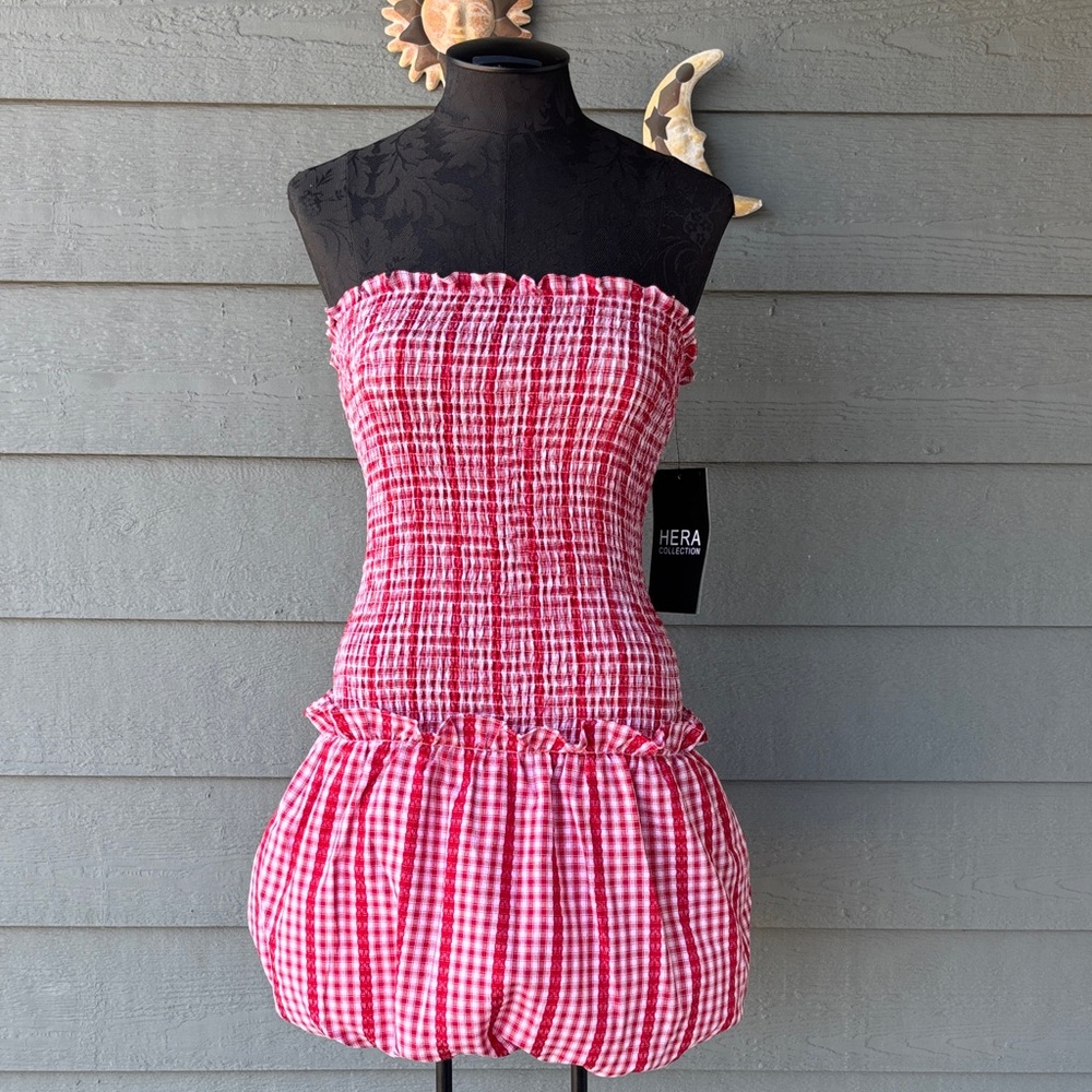 Hera Collection Pink Gingham Dress
